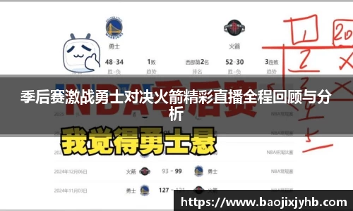 季后赛激战勇士对决火箭精彩直播全程回顾与分析